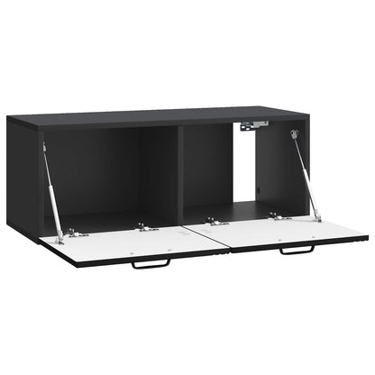 vidaXL Wall-Mounted TV Cabinet Black 78.5 x 31 x 30 cm Engineered Wood