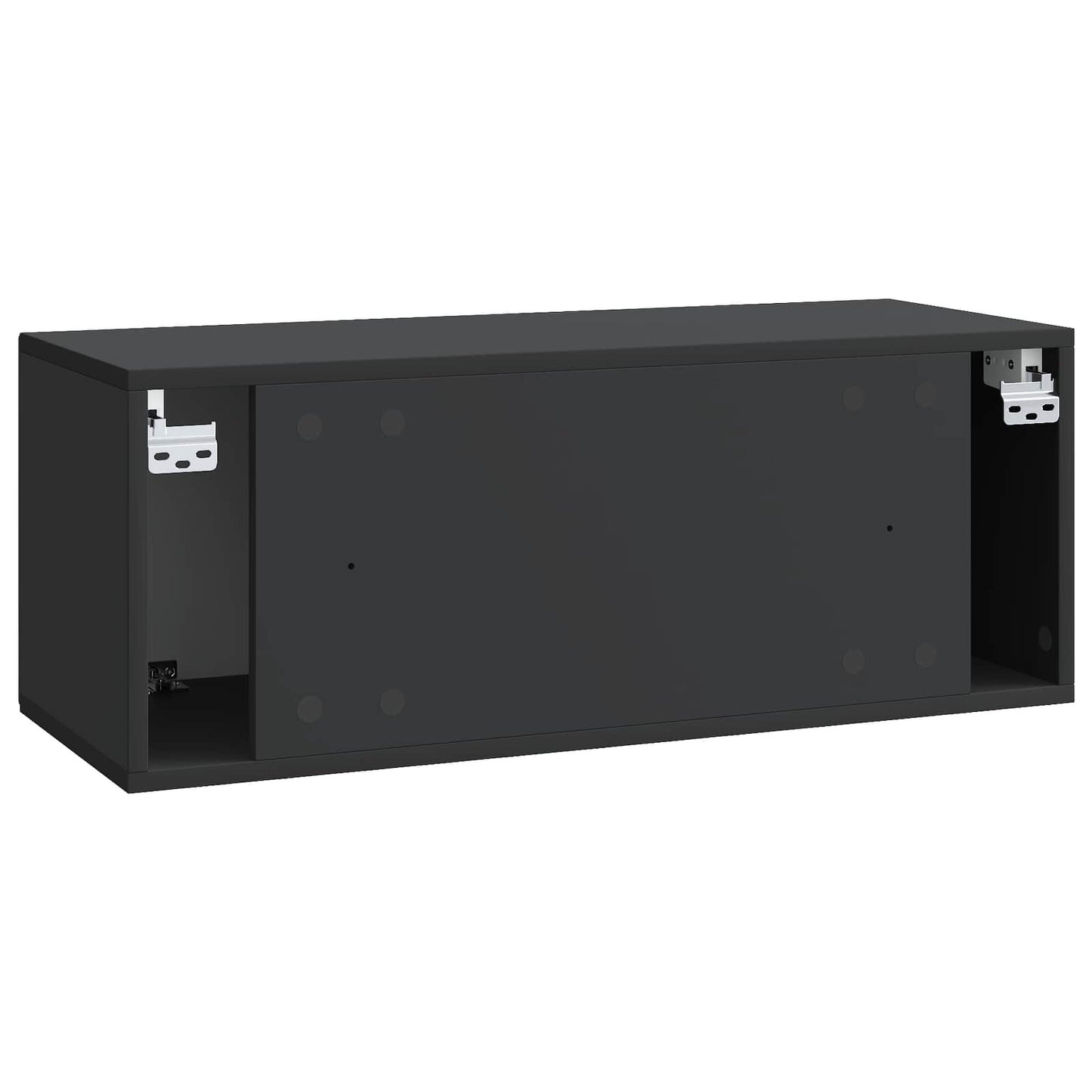 vidaXL Wall-Mounted TV Cabinet Black 78.5 x 31 x 30 cm Engineered Wood