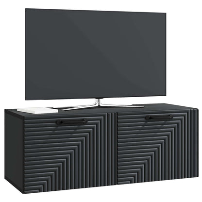 vidaXL Wall-Mounted TV Cabinet Black 78.5 x 31 x 30 cm Engineered Wood
