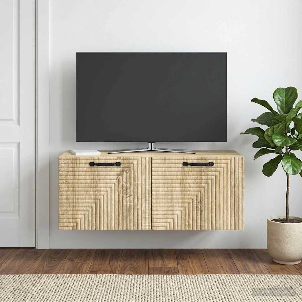 vidaXL Wall-Mounted TV Cabinet Sonoma Oak 78.5 x 31 x 30 cm