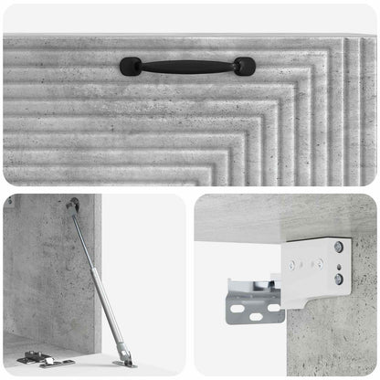 vidaXL Wall-Mounted TV Cabinet Concrete Grey 78.5 x 31 x 30 cm