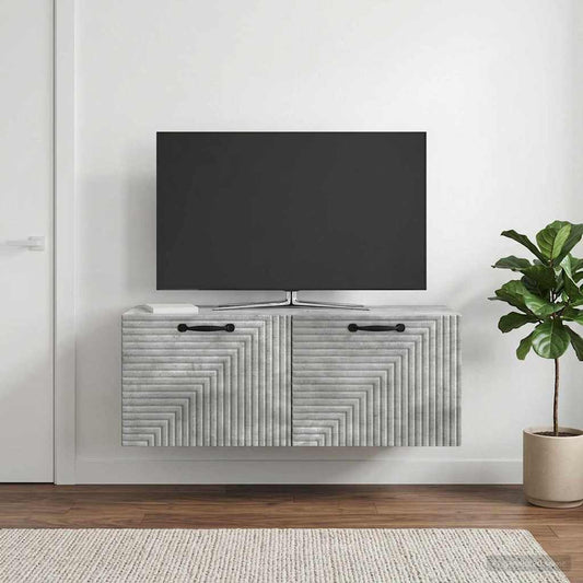 vidaXL Wall-Mounted TV Cabinet Concrete Grey 78.5 x 31 x 30 cm