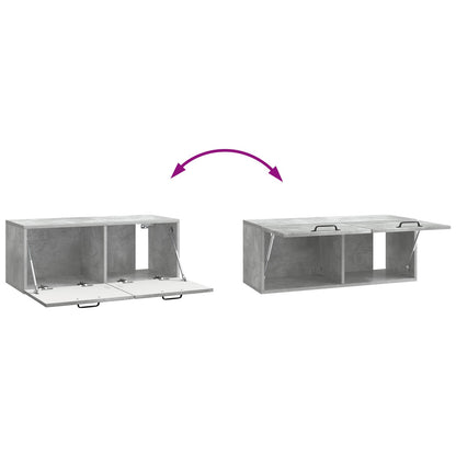 vidaXL Wall-Mounted TV Cabinet Concrete Grey 78.5 x 31 x 30 cm