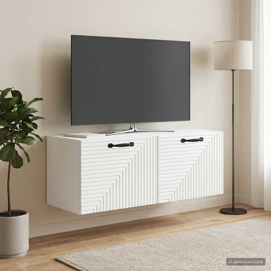 vidaXL Wall-Mounted TV Cabinet High Gloss White 78.5 x 31 x 30 cm