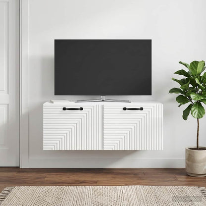 vidaXL Wall-Mounted TV Cabinet High Gloss White 78.5 x 31 x 30 cm