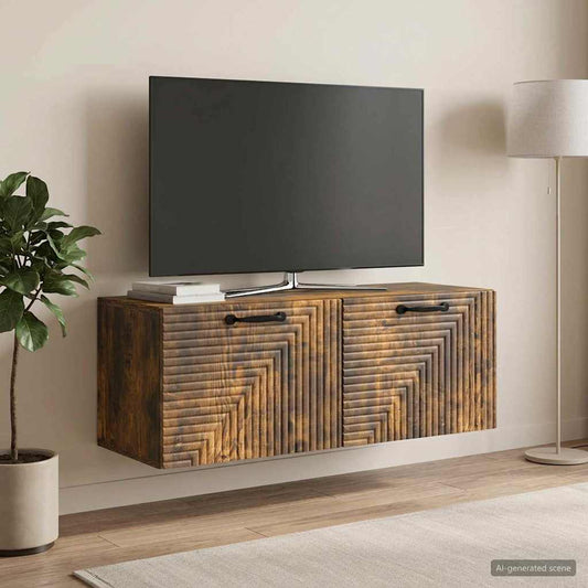 vidaXL Wall-Mounted TV Cabinet Smoked Oak 78.5 x 31 x 30 cm