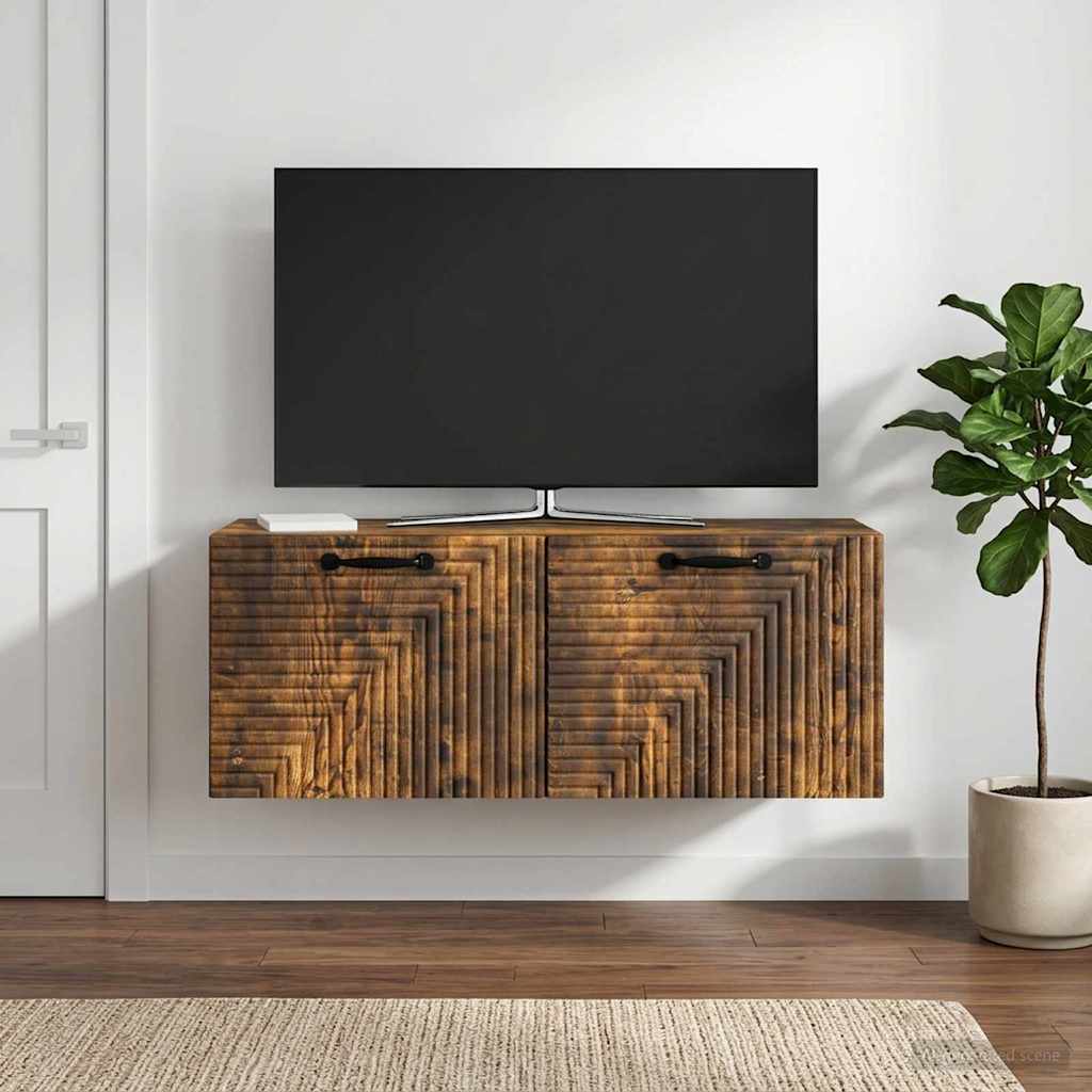 vidaXL Wall-Mounted TV Cabinet Smoked Oak 78.5 x 31 x 30 cm