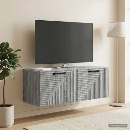 vidaXL Wall-Mounted TV Cabinet Grey Sonoma 78.5 x 31 x 30 cm