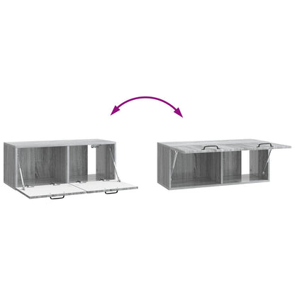 vidaXL Wall-Mounted TV Cabinet Grey Sonoma 78.5 x 31 x 30 cm