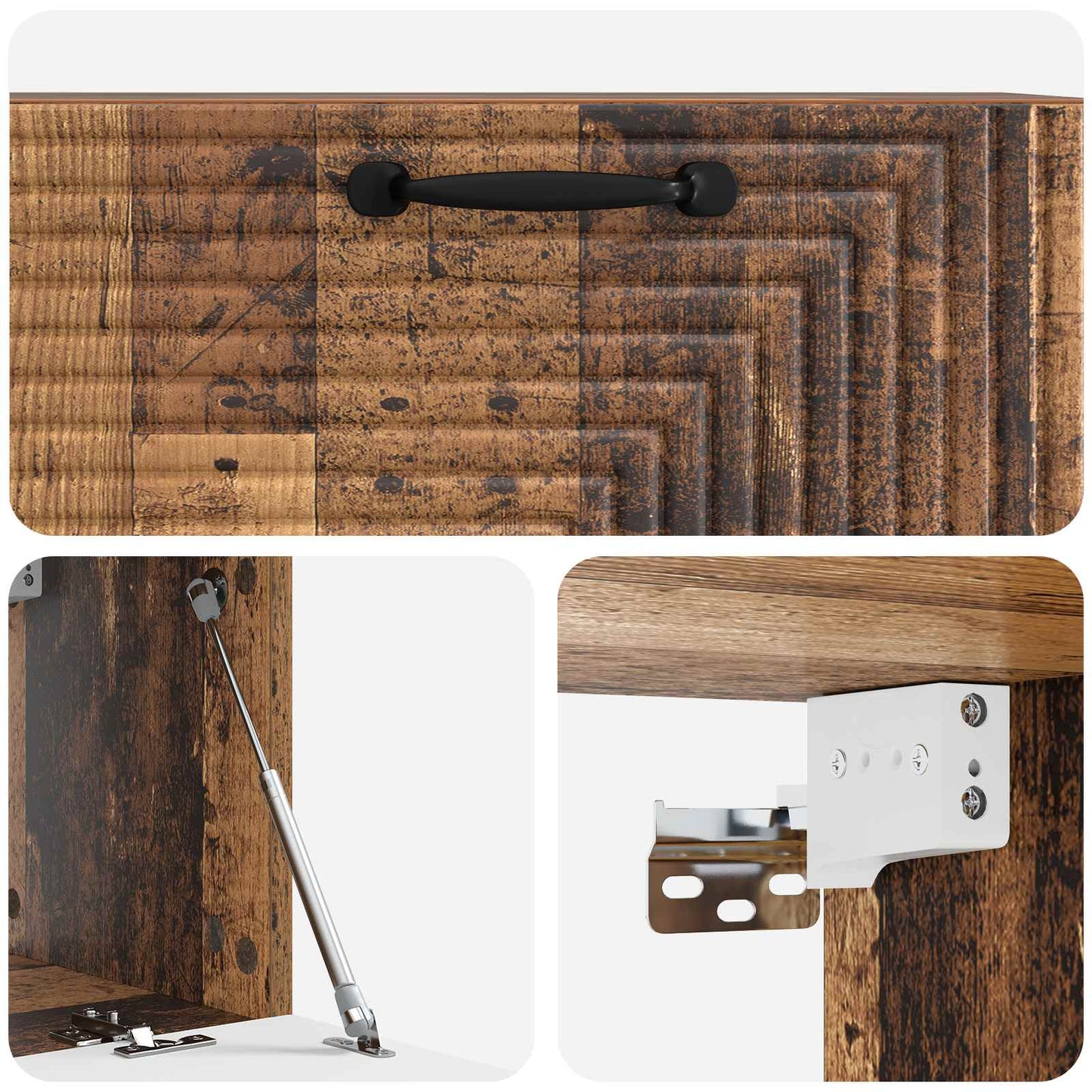 vidaXL Wall-Mounted TV Cabinet Wall-mounted Old Wood 78.5 x 31 x 30 cm