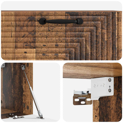 vidaXL Wall-Mounted TV Cabinet Wall-mounted Old Wood 78.5 x 31 x 30 cm