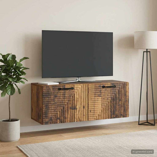 vidaXL Wall-Mounted TV Cabinet Wall-mounted Old Wood 78.5 x 31 x 30 cm