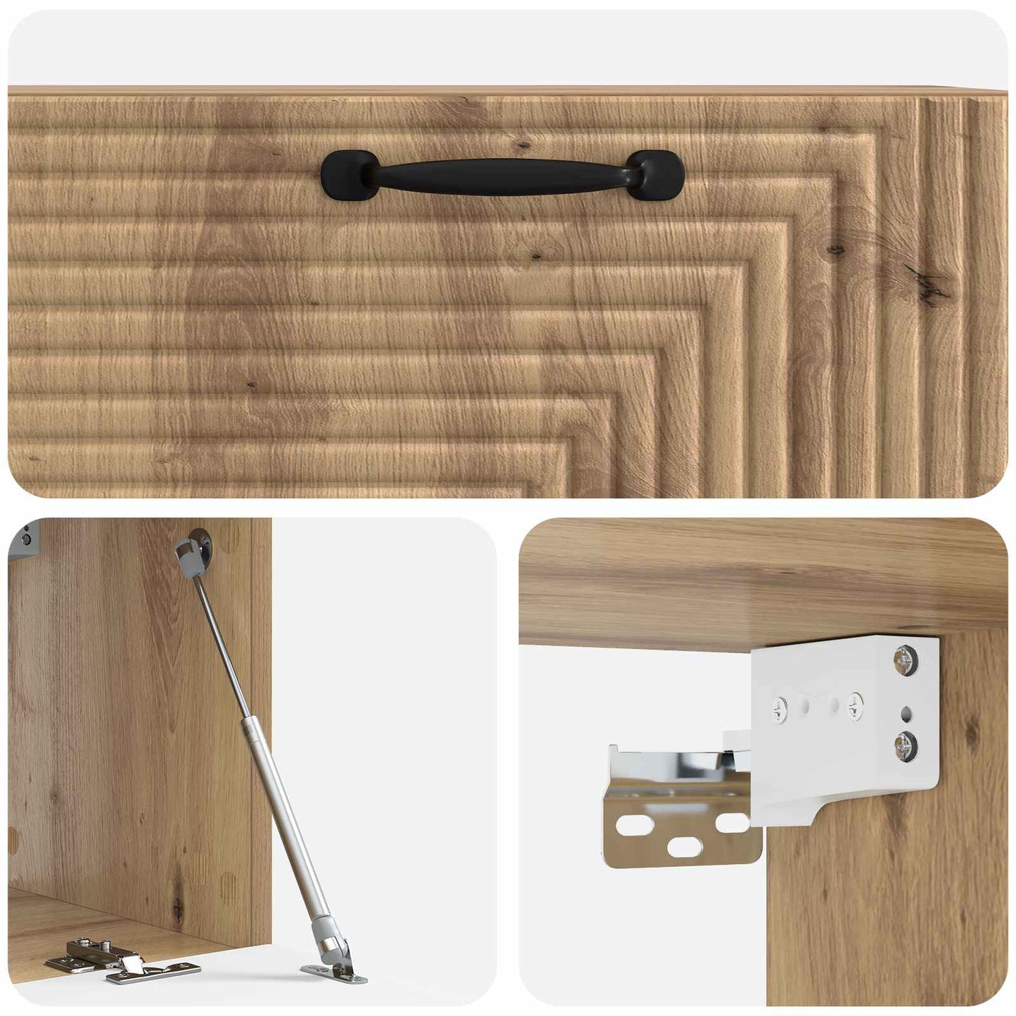 vidaXL Wall-Mounted TV Cabinet 78.5 x 31 x 30 cm Artisan Oak