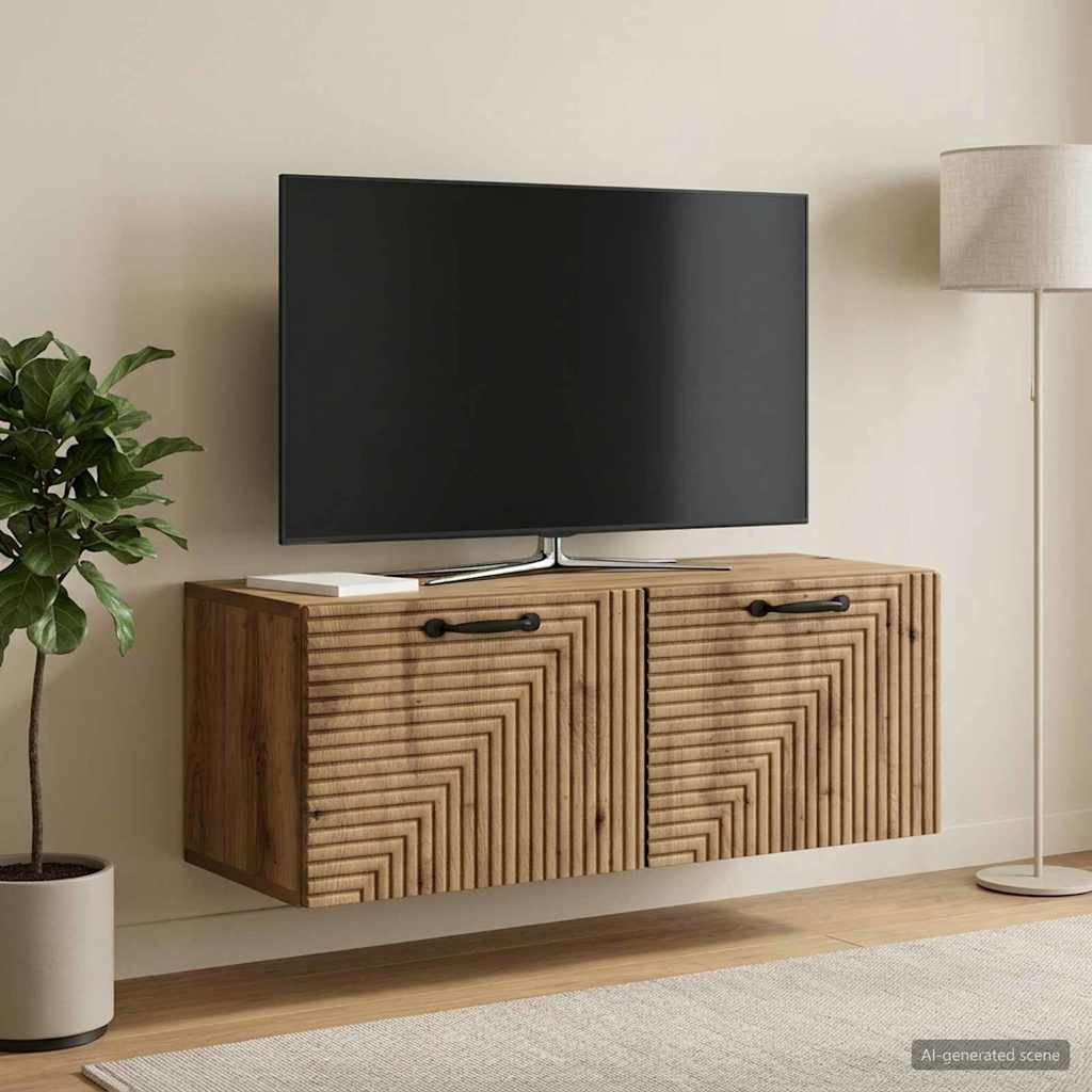 vidaXL Wall-Mounted TV Cabinet 78.5 x 31 x 30 cm Artisan Oak