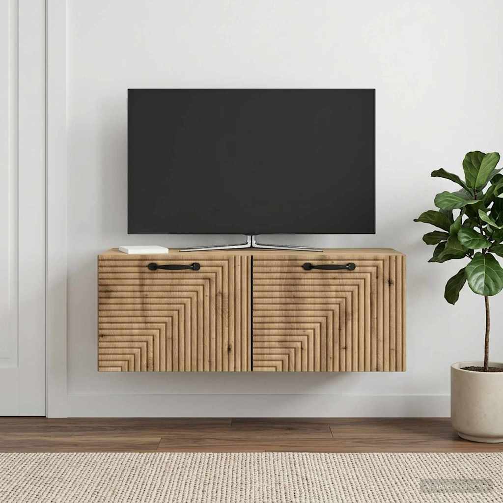 vidaXL Wall-Mounted TV Cabinet 78.5 x 31 x 30 cm Artisan Oak