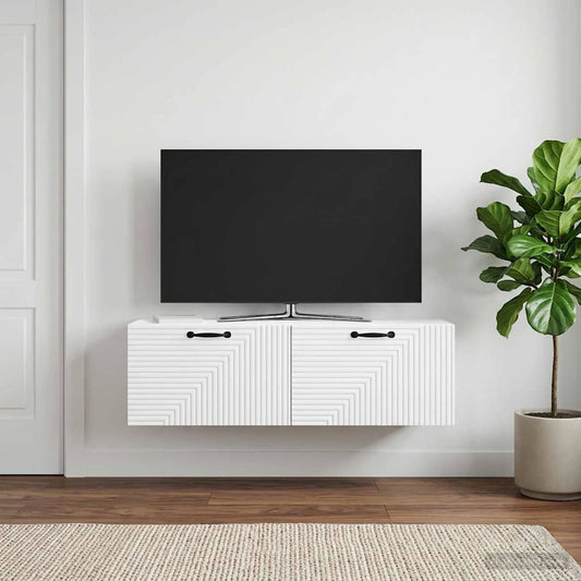 vidaXL Wall-Mounted TV Cabinet White 98 x 31 x 30 cm Engineered Wood