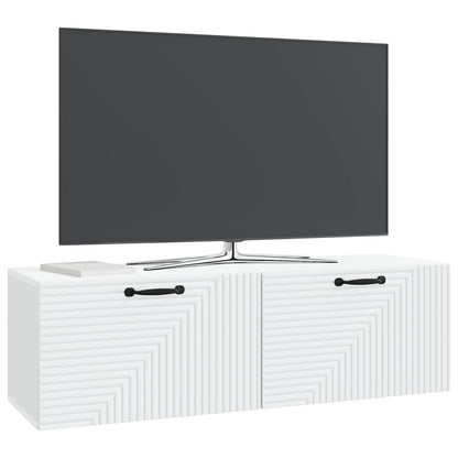 vidaXL Wall-Mounted TV Cabinet White 98 x 31 x 30 cm Engineered Wood