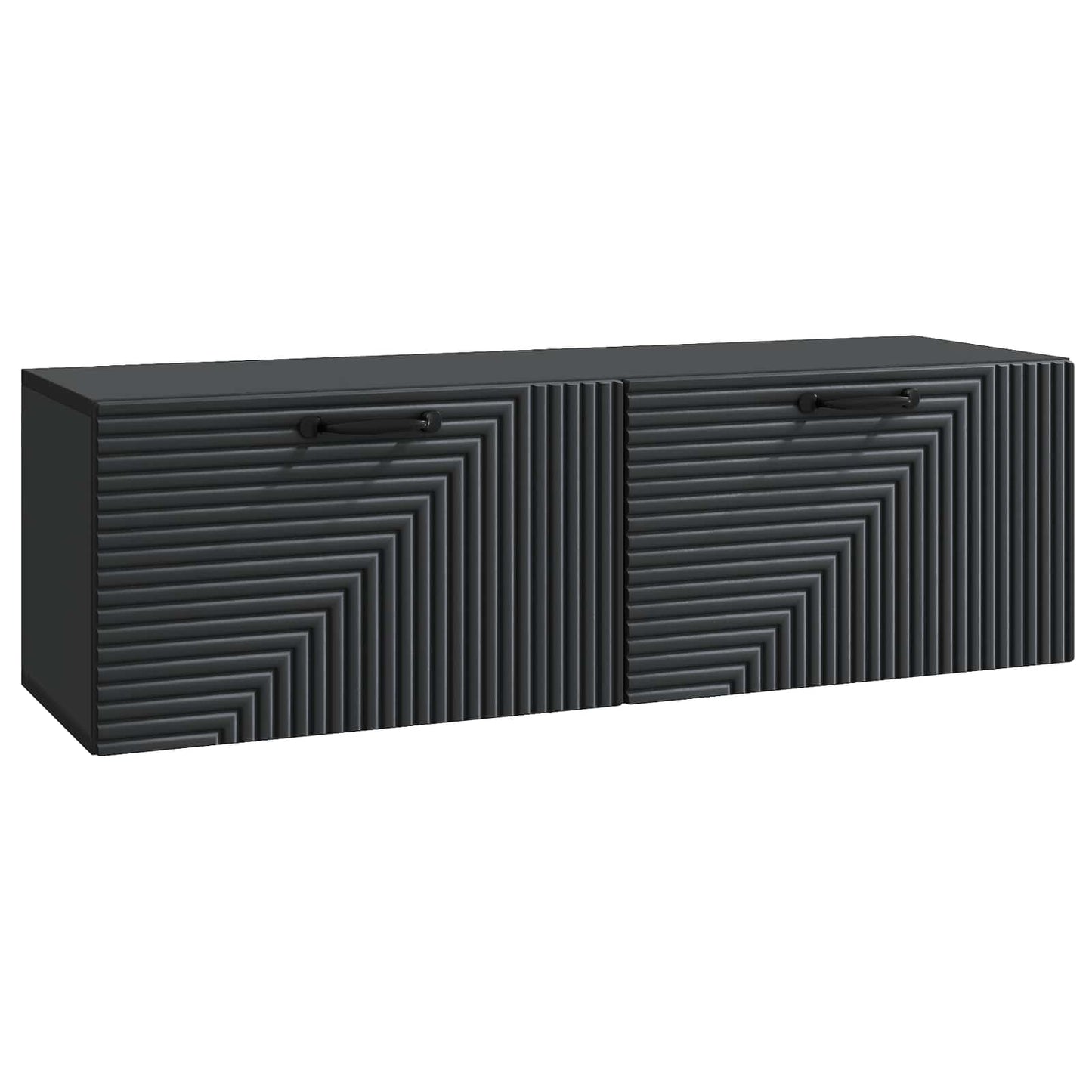 vidaXL Wall-Mounted TV Cabinet Black 98 x 31 x 30 cm Engineered Wood
