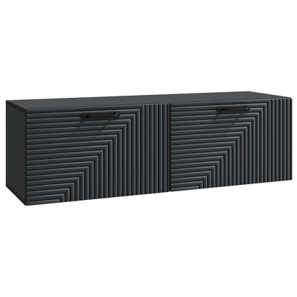 vidaXL Wall-Mounted TV Cabinet Black 98 x 31 x 30 cm Engineered Wood
