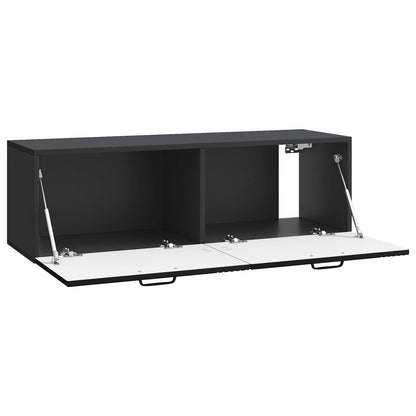 vidaXL Wall-Mounted TV Cabinet Black 98 x 31 x 30 cm Engineered Wood
