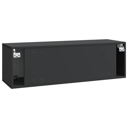 vidaXL Wall-Mounted TV Cabinet Black 98 x 31 x 30 cm Engineered Wood