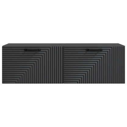vidaXL Wall-Mounted TV Cabinet Black 98 x 31 x 30 cm Engineered Wood