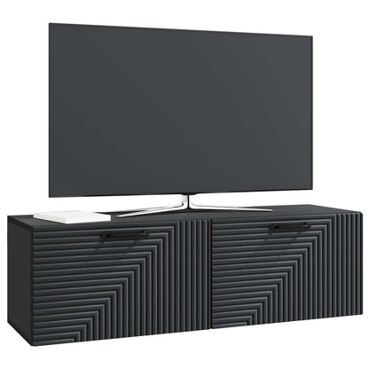 vidaXL Wall-Mounted TV Cabinet Black 98 x 31 x 30 cm Engineered Wood