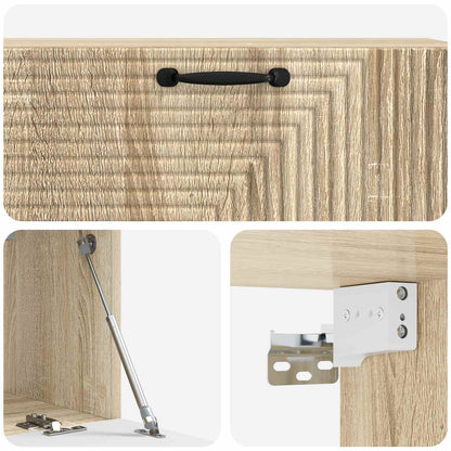 vidaXL Wall-Mounted TV Cabinet Wall-mounted Sonoma Oak 98 x 31 x 30 cm
