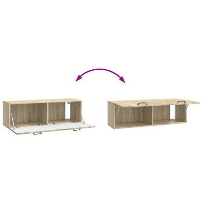 vidaXL Wall-Mounted TV Cabinet Wall-mounted Sonoma Oak 98 x 31 x 30 cm