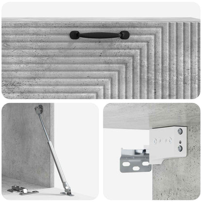 vidaXL Wall-Mounted TV Cabinet Concrete Grey 98 x 31 x 30 cm