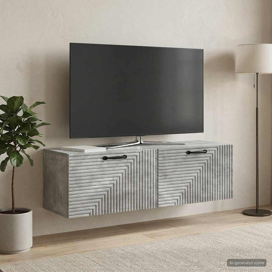 vidaXL Wall-Mounted TV Cabinet Concrete Grey 98 x 31 x 30 cm