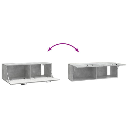 vidaXL Wall-Mounted TV Cabinet Concrete Grey 98 x 31 x 30 cm