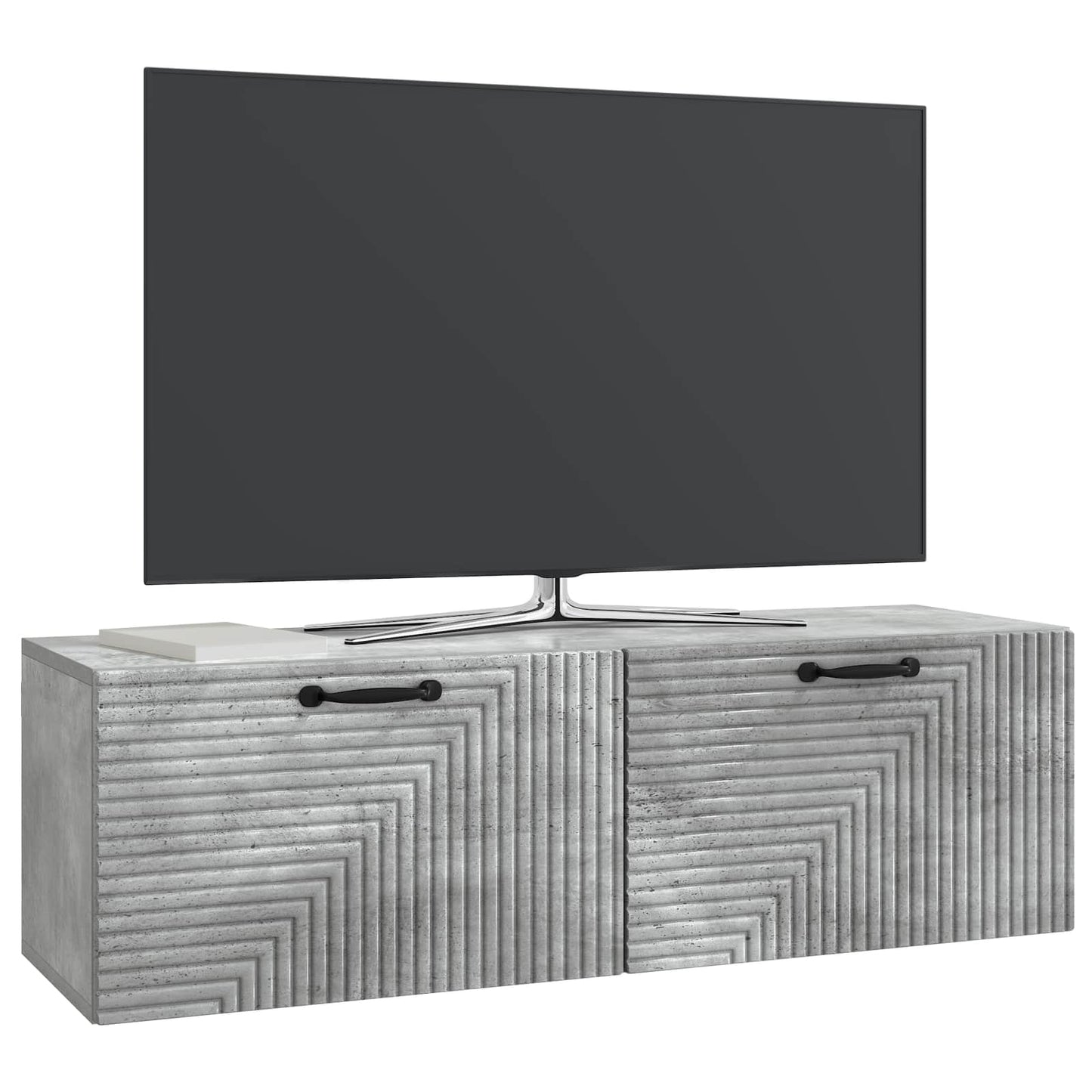 vidaXL Wall-Mounted TV Cabinet Concrete Grey 98 x 31 x 30 cm