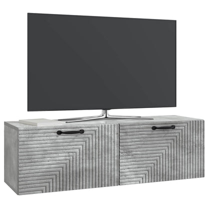 vidaXL Wall-Mounted TV Cabinet Concrete Grey 98 x 31 x 30 cm