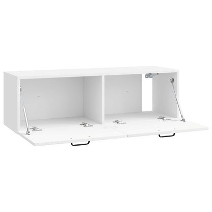 vidaXL Wall-Mounted TV Cabinet High Gloss White 98 x 31 x 30 cm
