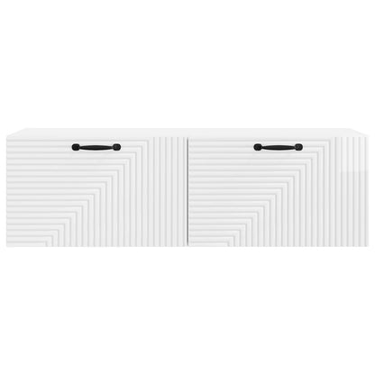 vidaXL Wall-Mounted TV Cabinet High Gloss White 98 x 31 x 30 cm