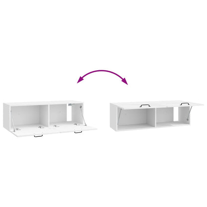 vidaXL Wall-Mounted TV Cabinet High Gloss White 98 x 31 x 30 cm