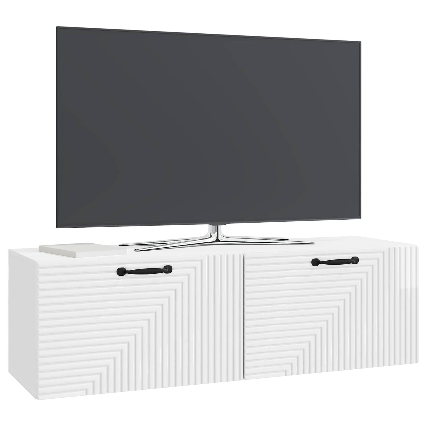 vidaXL Wall-Mounted TV Cabinet High Gloss White 98 x 31 x 30 cm