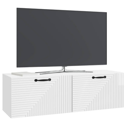 vidaXL Wall-Mounted TV Cabinet High Gloss White 98 x 31 x 30 cm