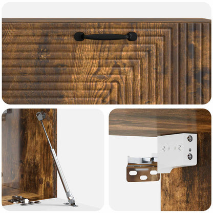 vidaXL Wall-Mounted TV Cabinet Wall-mounted Smoked Oak 98 x 31 x 30 cm