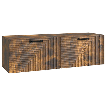 vidaXL Wall-Mounted TV Cabinet Wall-mounted Smoked Oak 98 x 31 x 30 cm