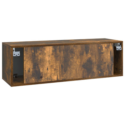 vidaXL Wall-Mounted TV Cabinet Wall-mounted Smoked Oak 98 x 31 x 30 cm