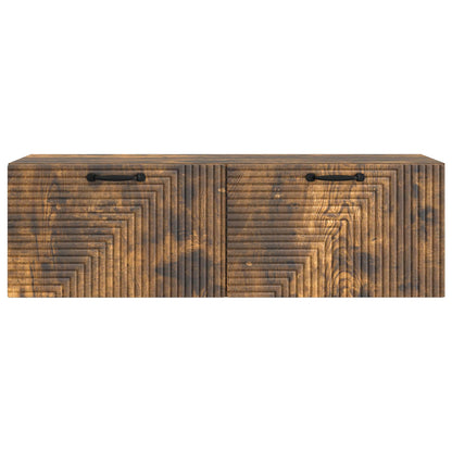 vidaXL Wall-Mounted TV Cabinet Wall-mounted Smoked Oak 98 x 31 x 30 cm