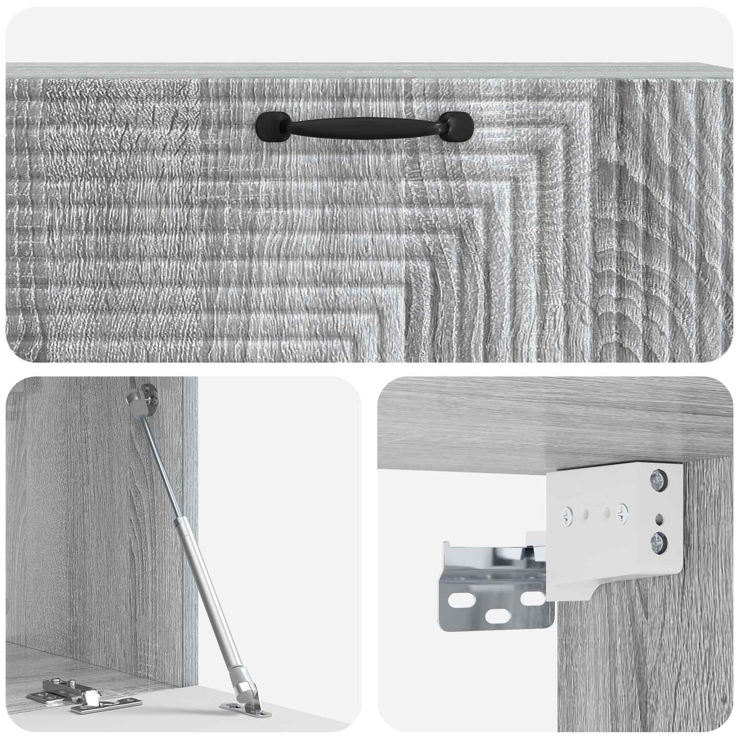 vidaXL Wall-Mounted TV Cabinet Grey Sonoma 98 x 31 x 30 cm