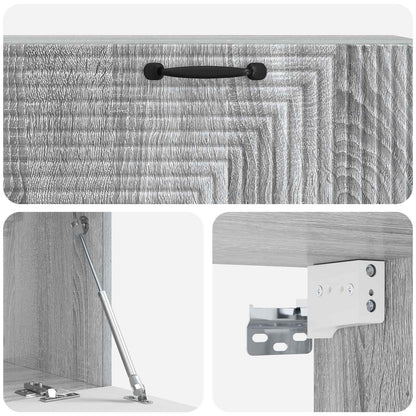 vidaXL Wall-Mounted TV Cabinet Grey Sonoma 98 x 31 x 30 cm