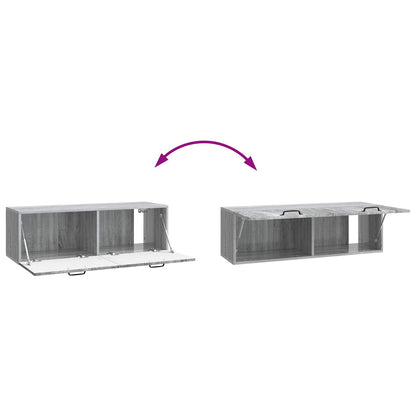 vidaXL Wall-Mounted TV Cabinet Grey Sonoma 98 x 31 x 30 cm