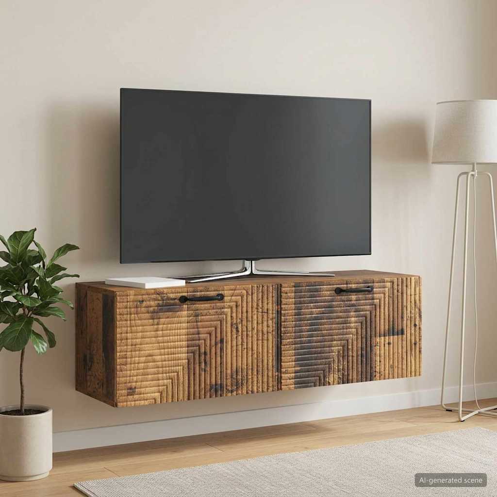 vidaXL Wall-Mounted TV Cabinet Wall-mounted Old Wood 98 x 31 x 30 cm