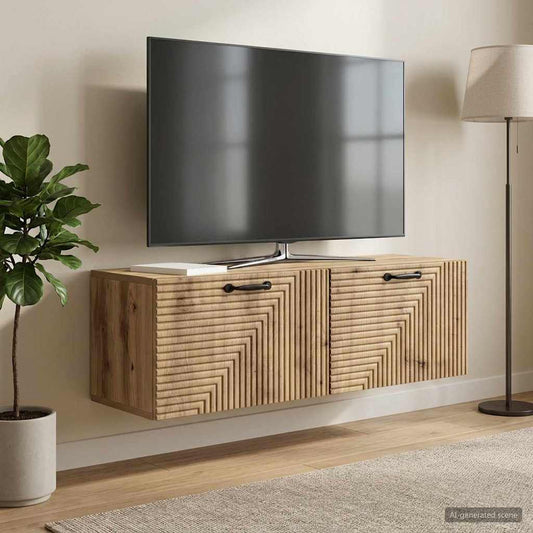 vidaXL Wall-Mounted TV Cabinet 98 x 31 x 30 cm Artisan Oak