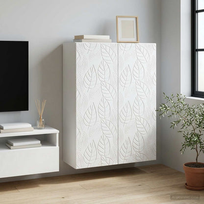 vidaXL Wall-Mounted Cabinet White 66 x 34.5 x 90 cm Engineered Wood