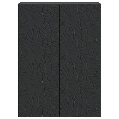 vidaXL Wall-Mounted Cabinet Black 66 x 34.5 x 90 cm Engineered Wood